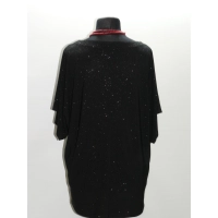 Wieczorowa tunika Oversize z błyszczącą niteczką - czarna